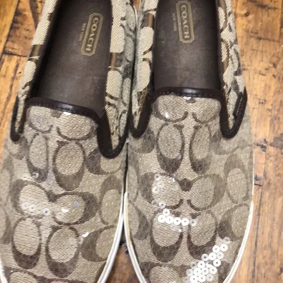 Coach deck shoes 8.5 brown and khaki - Picture 2 of 9
